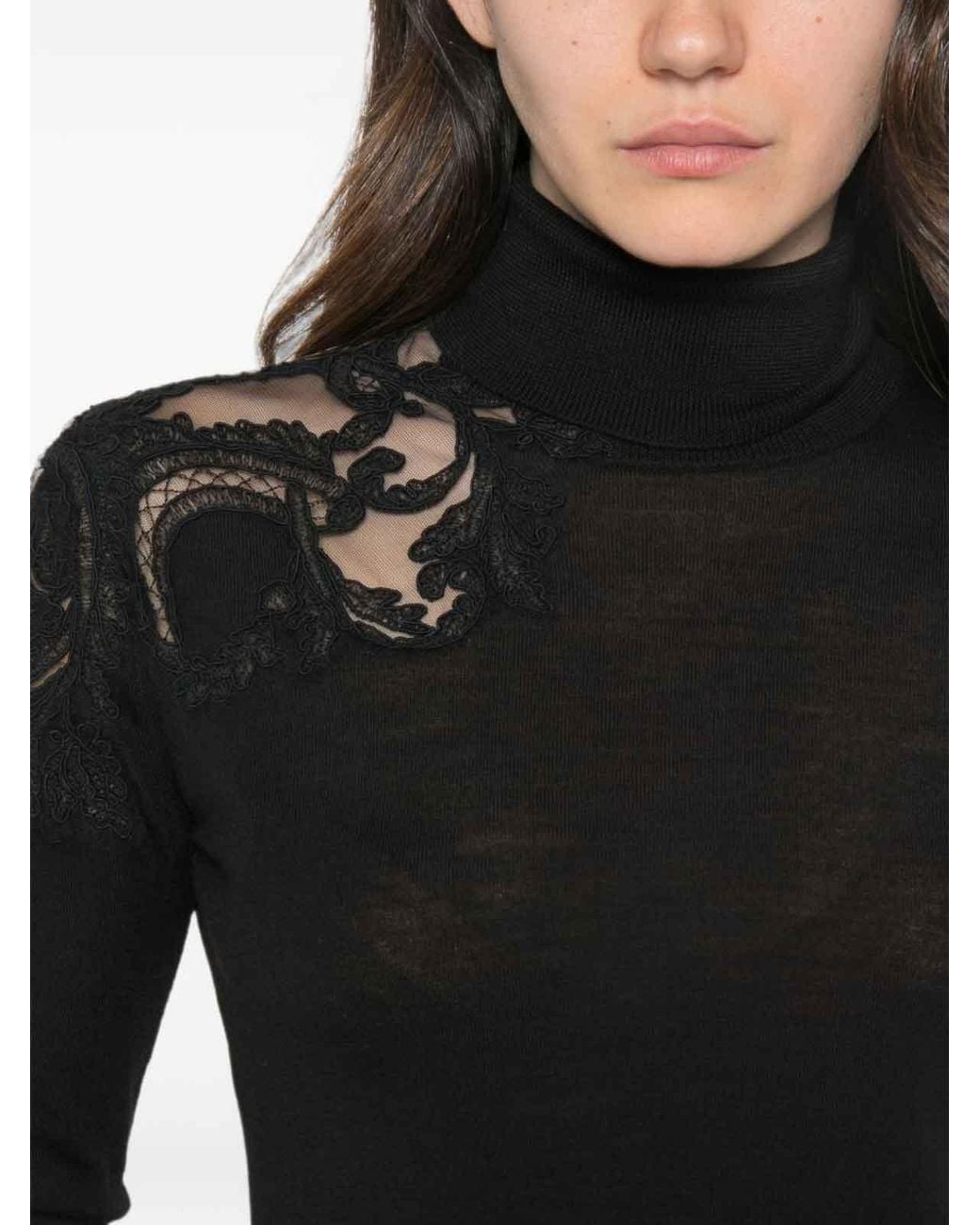 Pull Col Roulé Ermanno Scervino en coloris Black