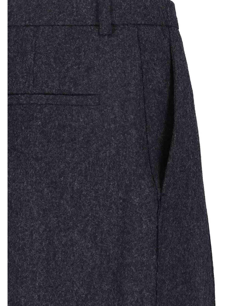 Jil Sander Blue Tailored Wool Trousers for men