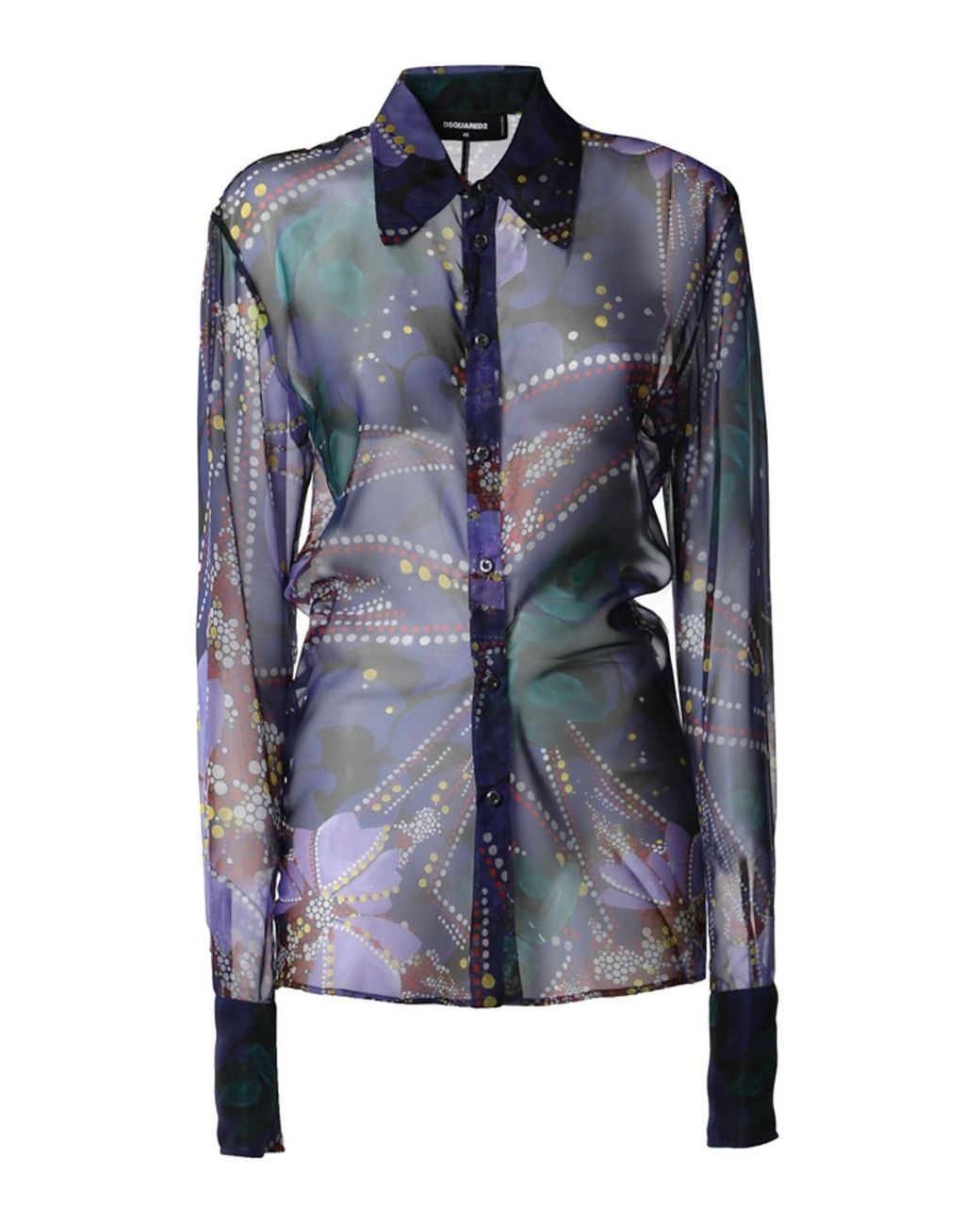 DSquared² Blue Chiffon Shirt