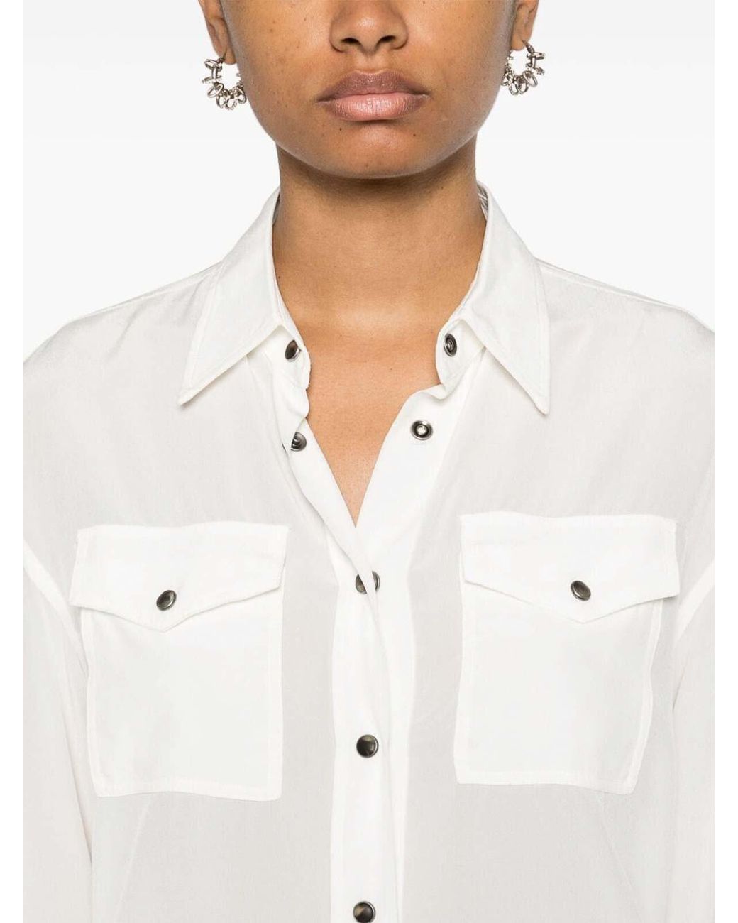 Brunello Cucinelli White Long Sleeve Shirt