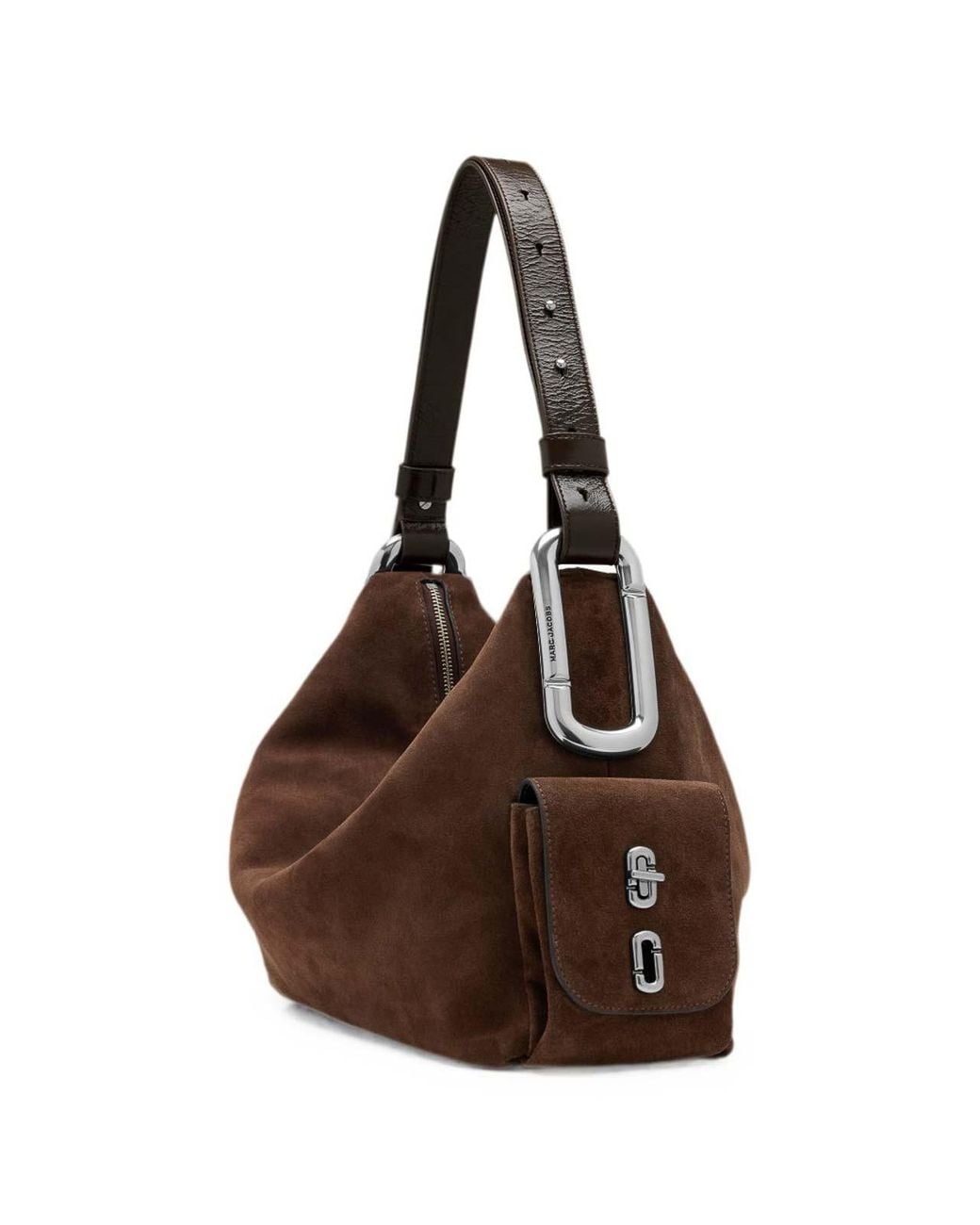 Marc Jacobs Brown Dark Leather And Suede Shoulder Bag