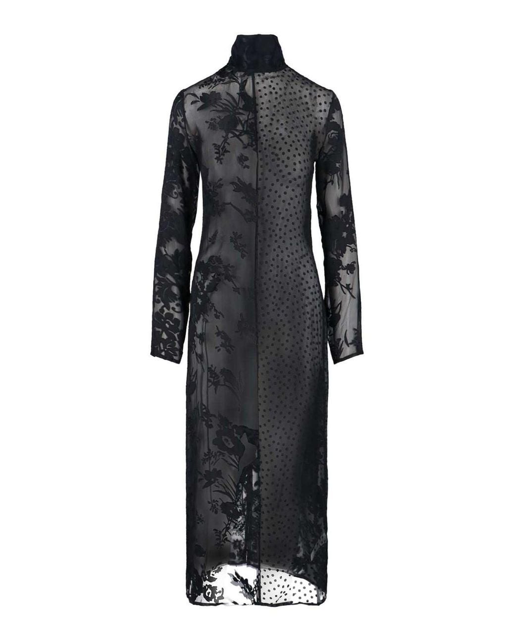 MARINE SERRE Black Maxi Dress