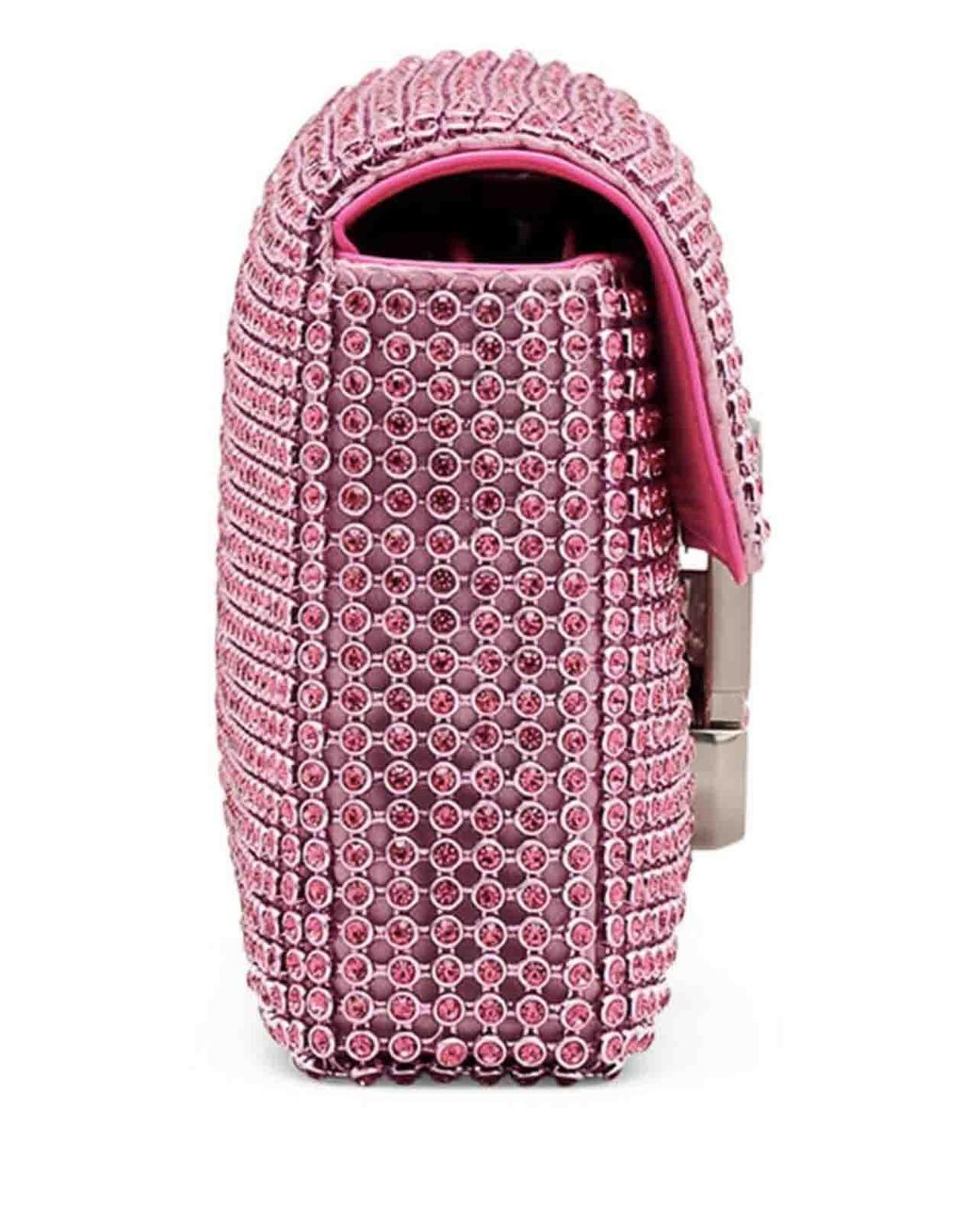 Marc Jacobs Pink Rectangular Shoulder Bag Synthetic Diamonds