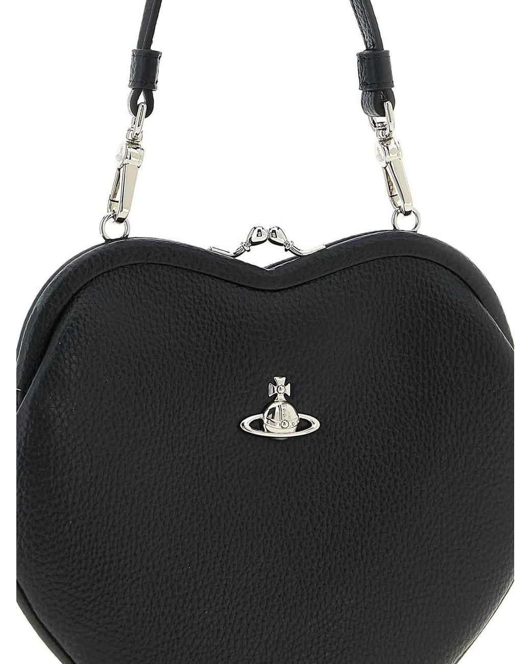 Vivienne Westwood Black Belle Heart Frame Handbag