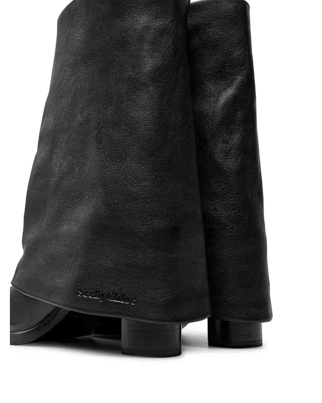 See By Chloé Black Melia Low Boot
