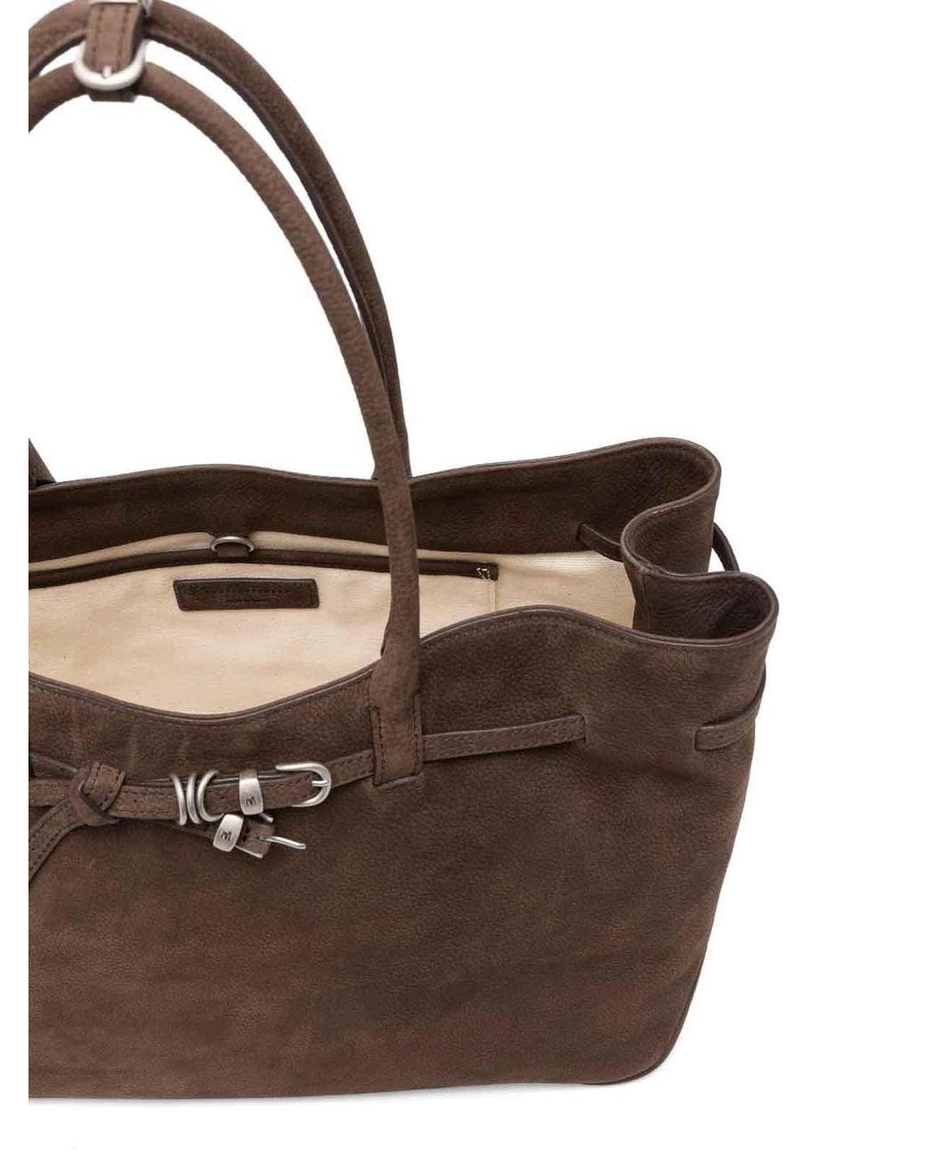 MARGE SHERWOOD Brown Leather Top-Handle Bag