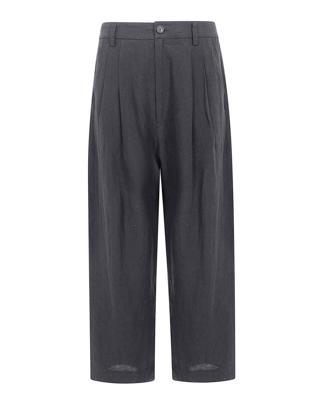 Ziggy Chen Gray Pleated Tapered Trouser for men