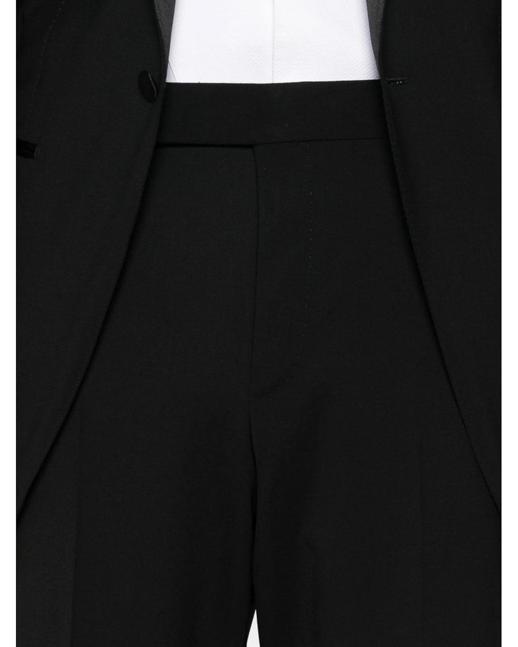 Tom Ford Black Shawl-Lapels Suit for men
