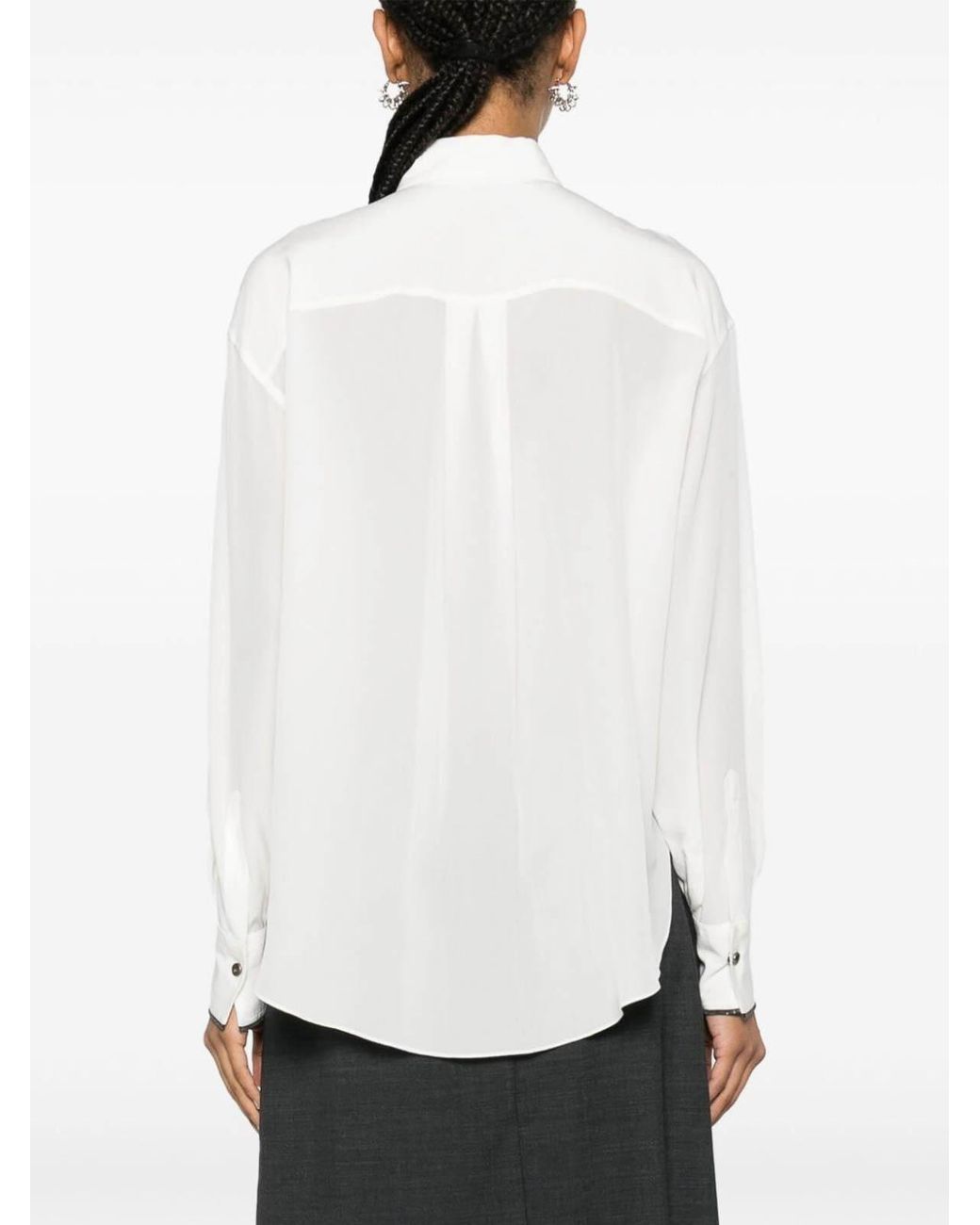Brunello Cucinelli White Long Sleeve Shirt