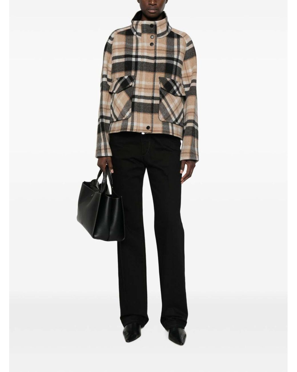 Pinko Gray Short Campanula Coat