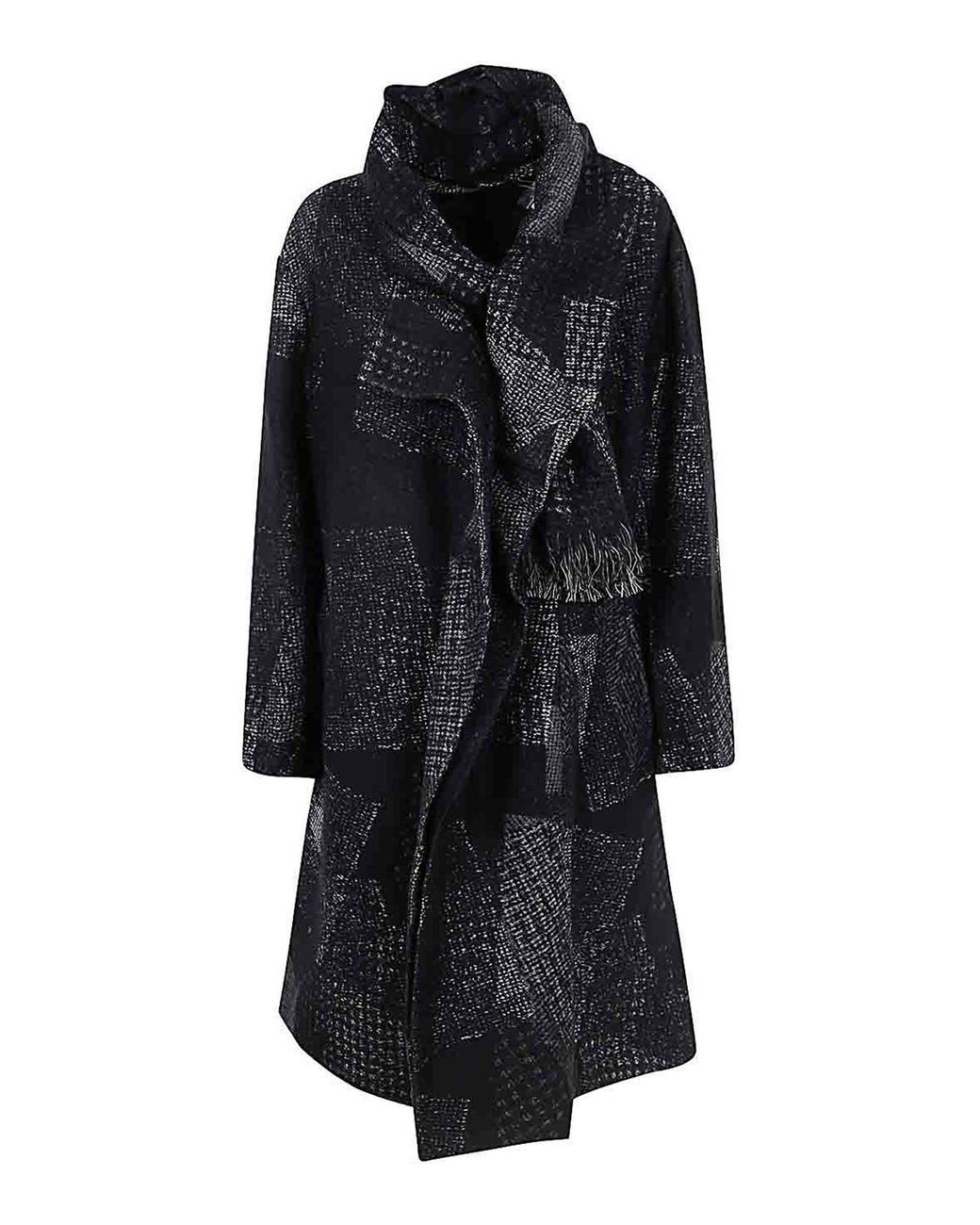 Y's Yohji Yamamoto Black Ka-Scarf Coat