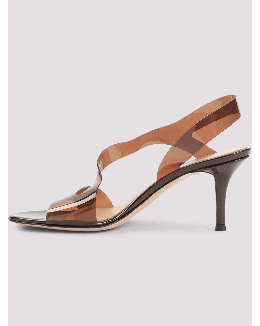 Gianvito Rossi Brown Pvc Metropolis Sandals