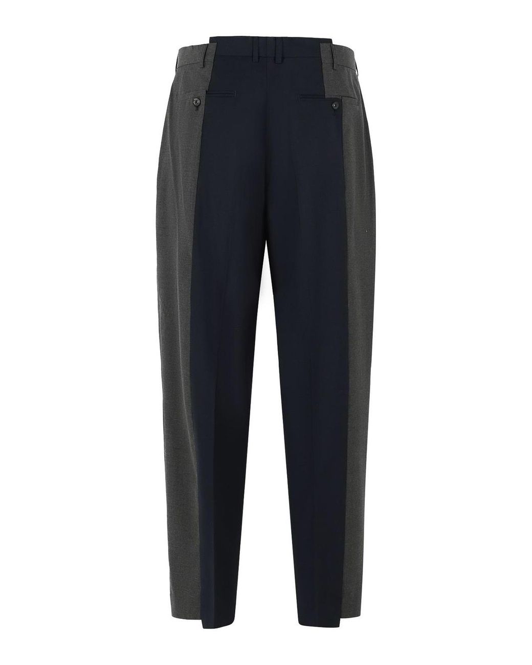 Maison Margiela Blue Two-Tone Wool Trousers for men