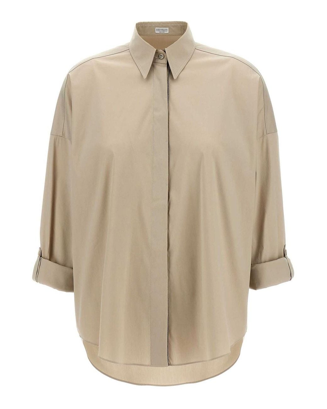 Brunello Cucinelli Natural Monile Poplin Shirt