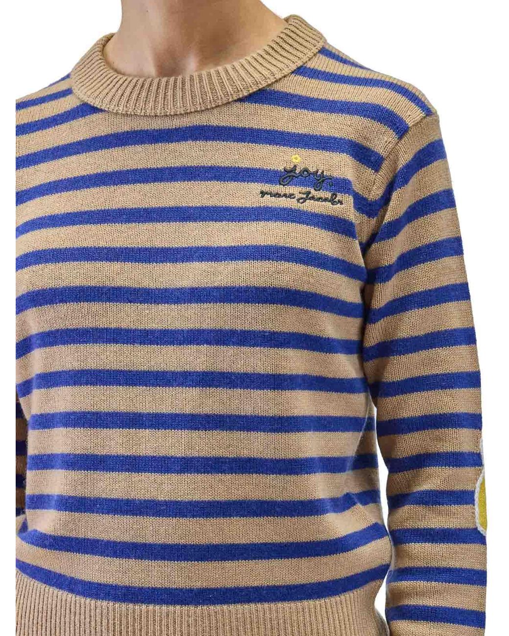 Marc Jacobs Blue Joy Striped Crewneck