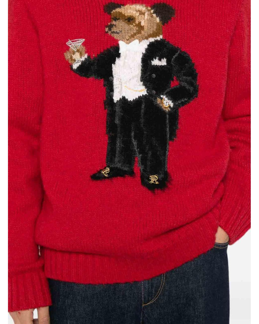 Polo Ralph Lauren Wool Sweater With Embroidered Sir Bear for men