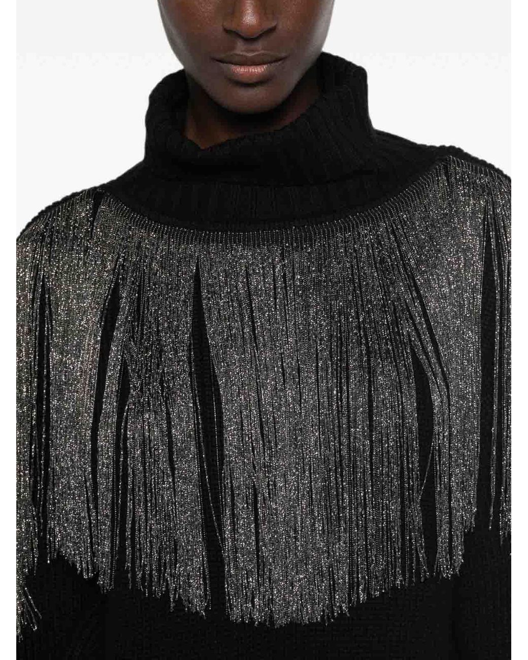 Pinko Black Camaro Turtleneck Sweater