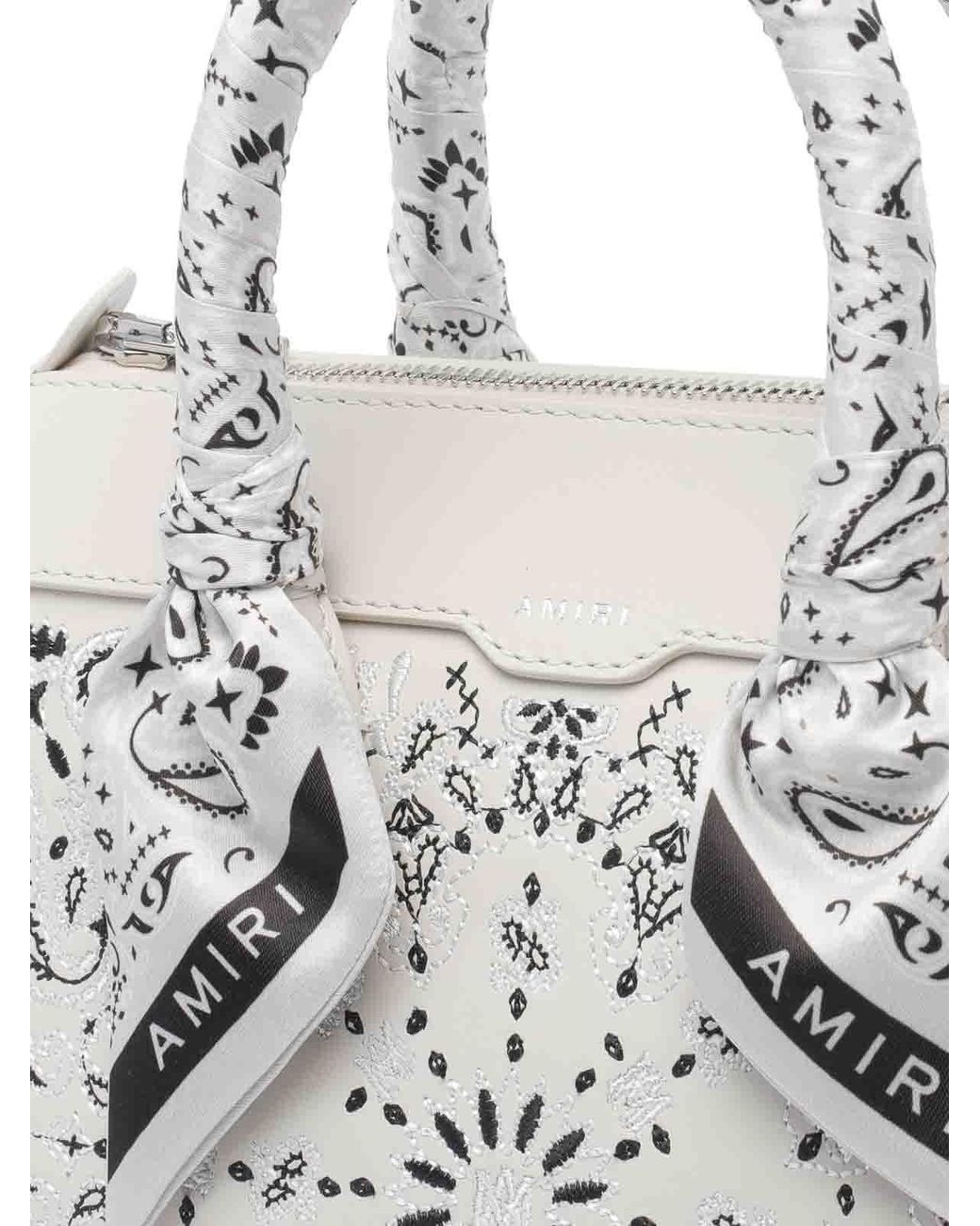 Amiri White Micro Bandana Triangle Handbag