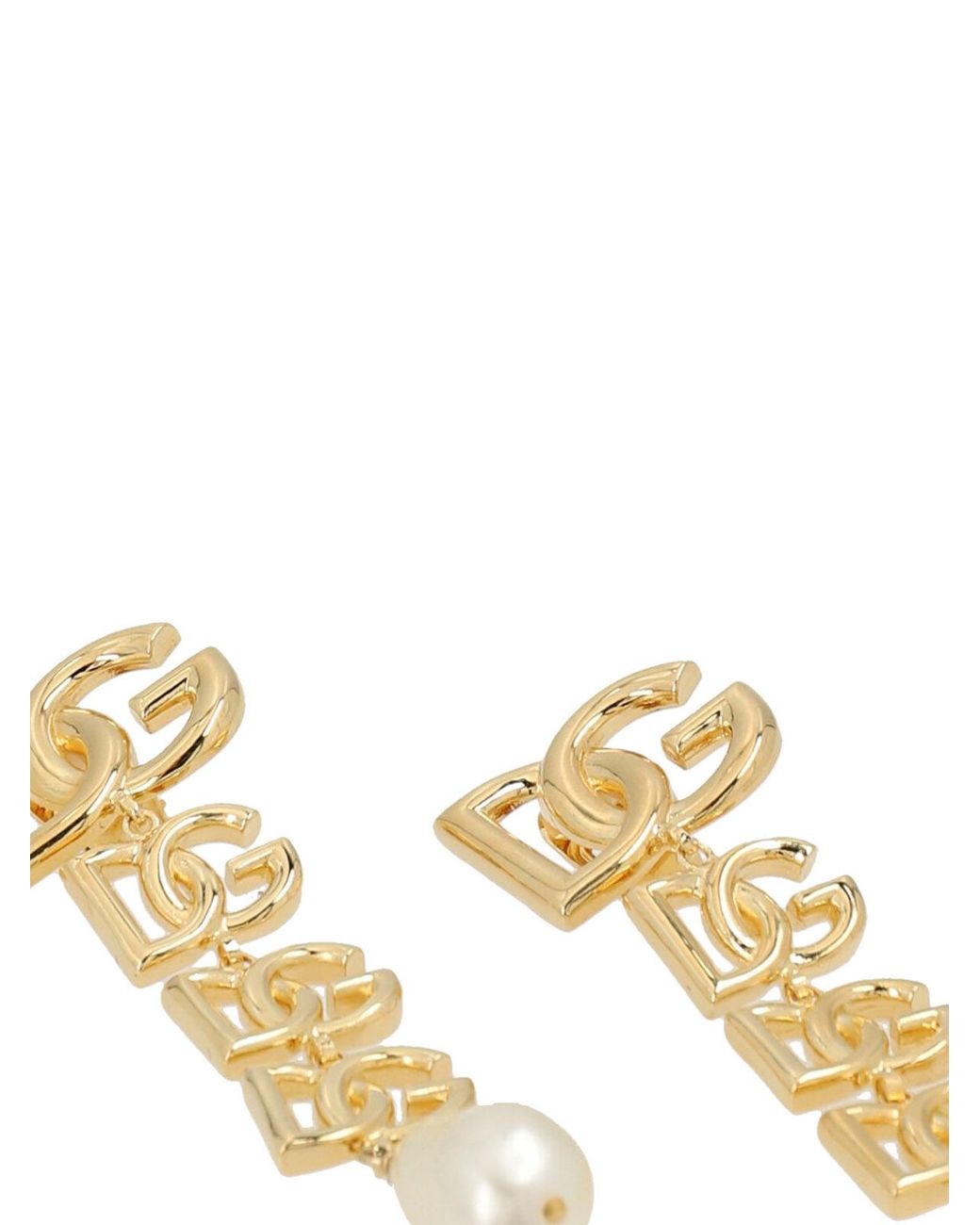 Dolce & Gabbana Metallic Logo Earrings
