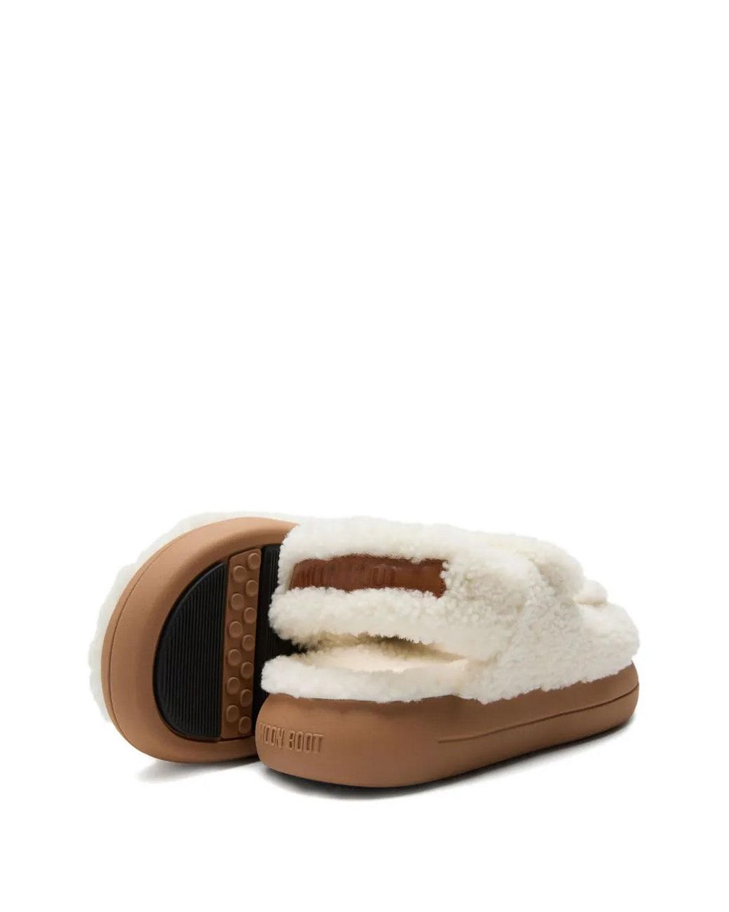 Moon Boot White Shearling Ice Sandal