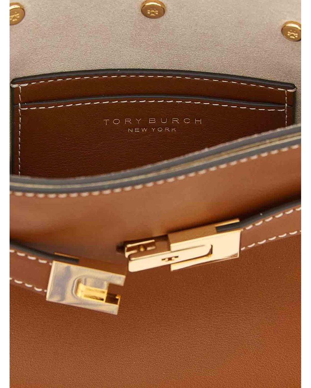 Tory Burch Brown Lee Radziwill Petite Handbag