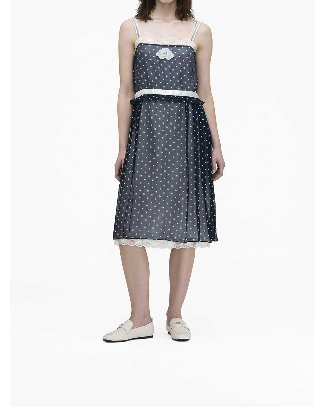 Marc Jacobs Blue Ribbon Strap Chiffon Dress