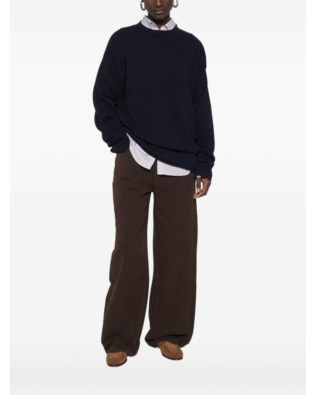 Extreme Cashmere Black Cashmere Crewneck Sweater