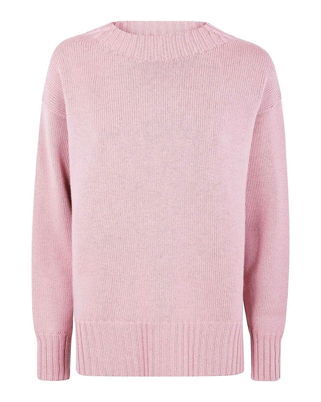 Drumohr Pink Long Sleeve Crew Neck Aweater