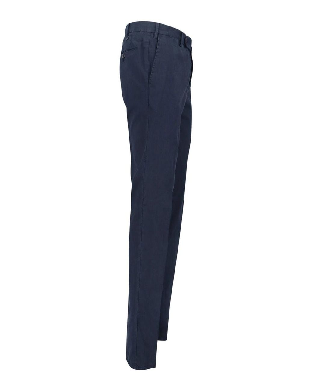 PT Torino Blue Cotton Blend Trousers for men