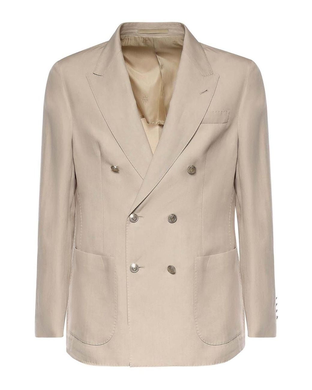 Eleventy Natural Lyocell And Linen Blend Blazer for men