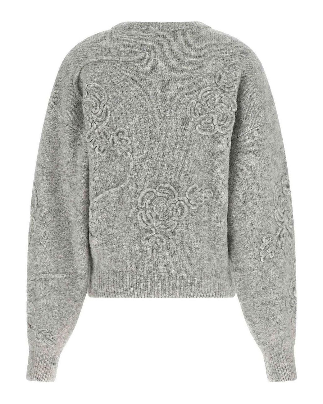 ROTATE BIRGER CHRISTENSEN Gray 3D Flower' Sweater