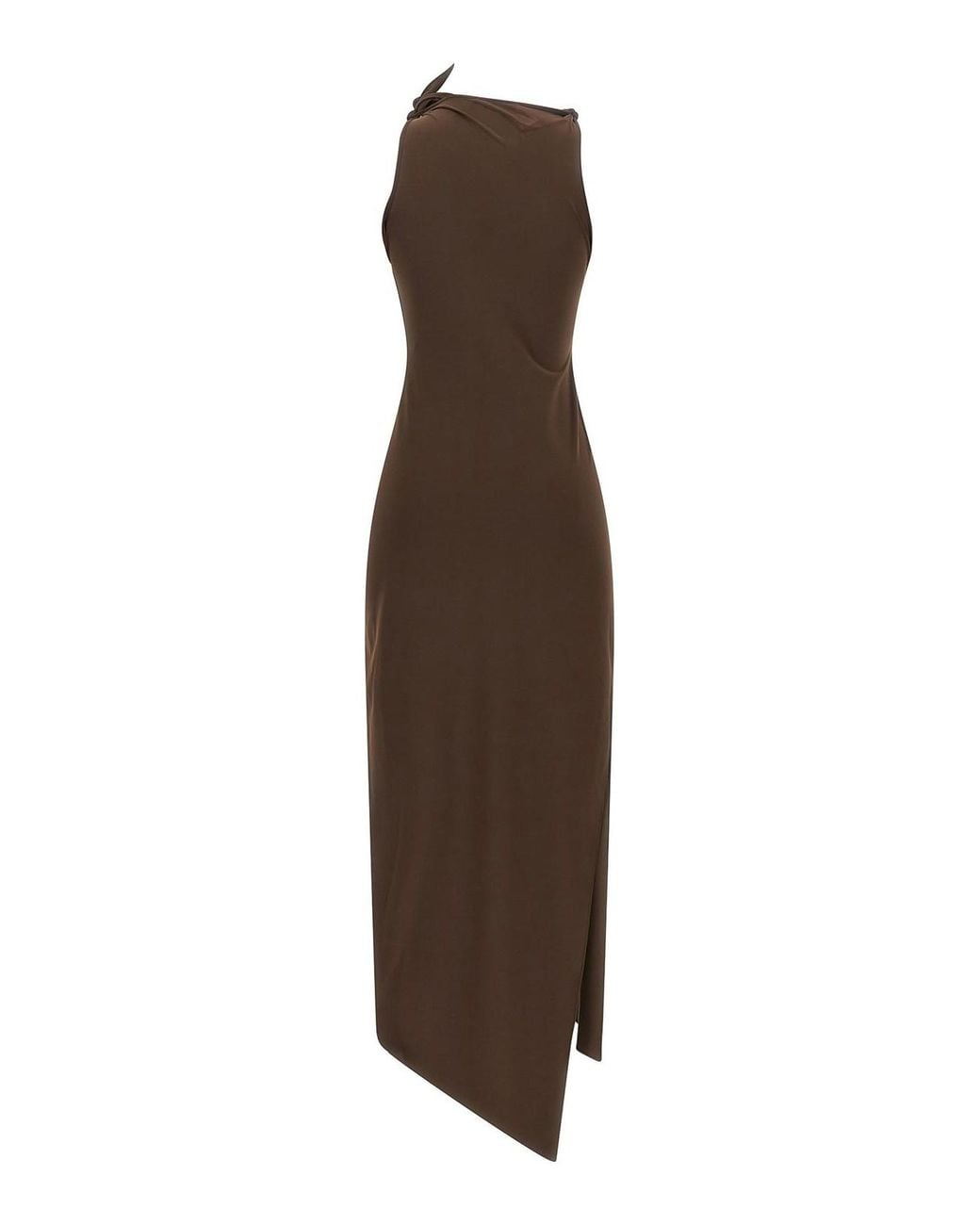 Coperni Brown Flower Dress