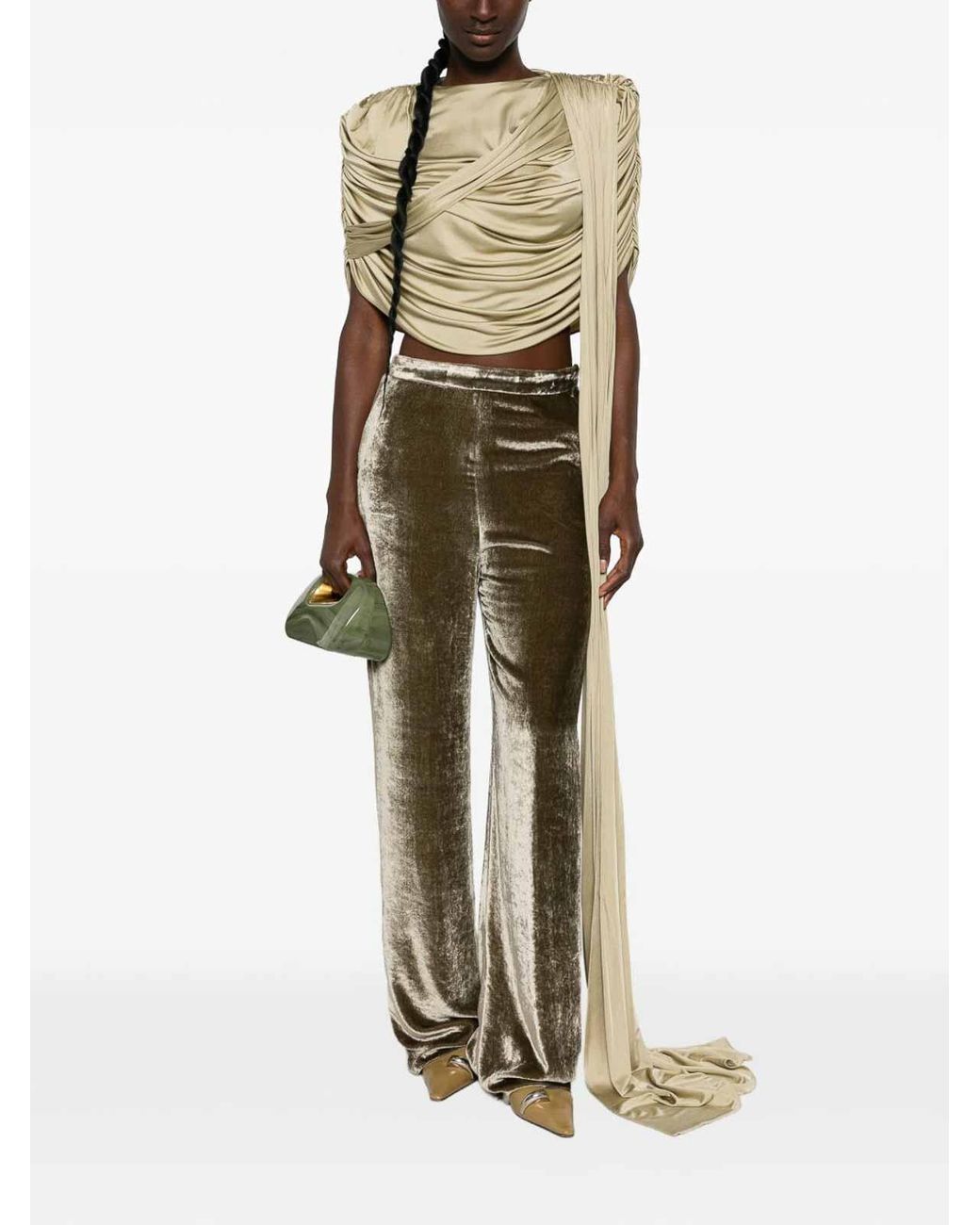 Etro Green Velvet Trousers