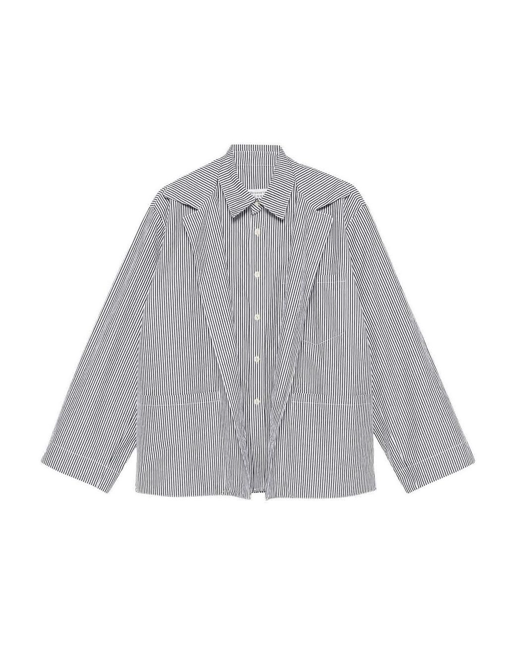 Maison Margiela Gray Striped Multilayer Jacket for men