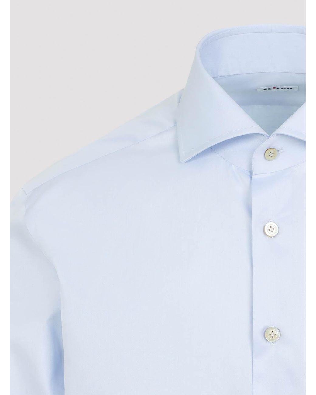 Kiton Blue Cotton Shirt for men