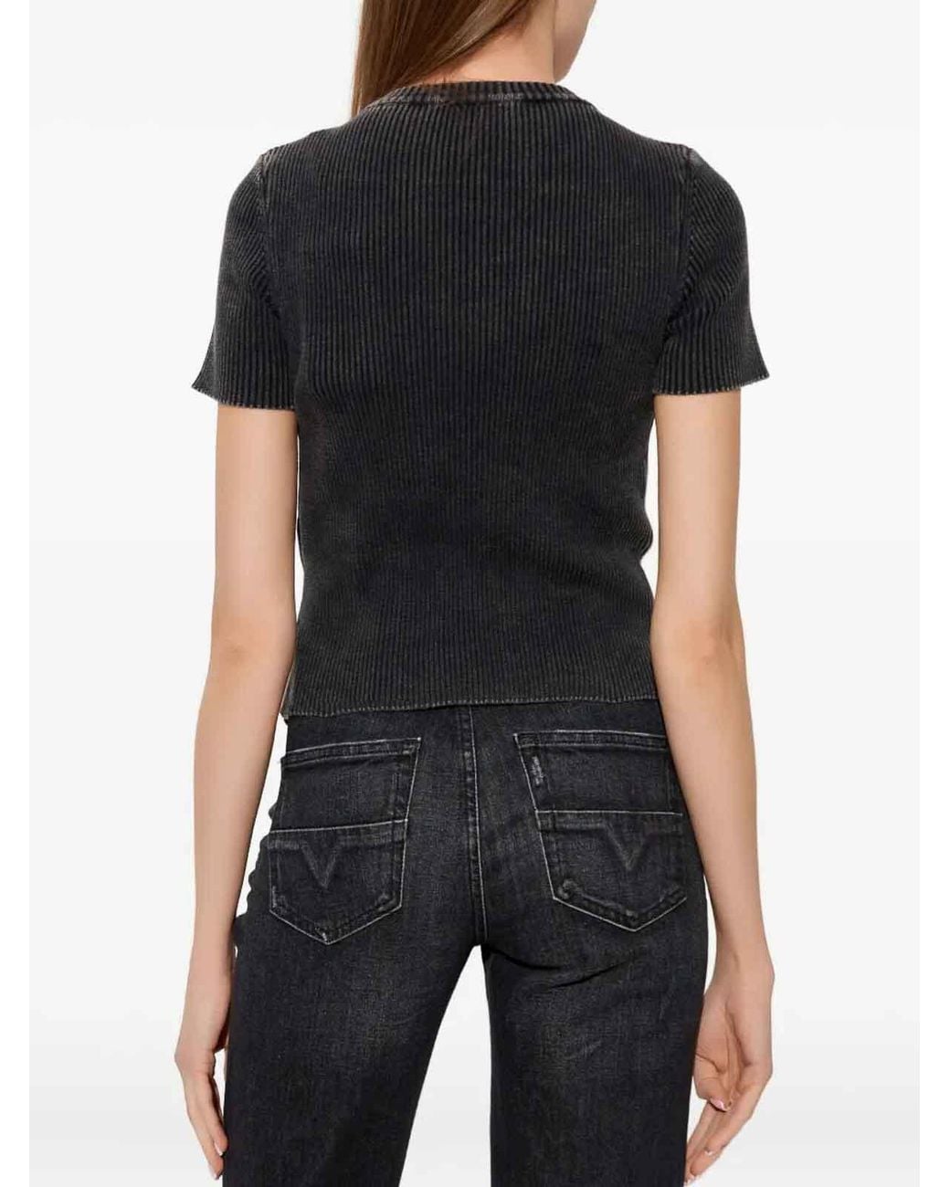 Pull Col Rond DIESEL en coloris Black