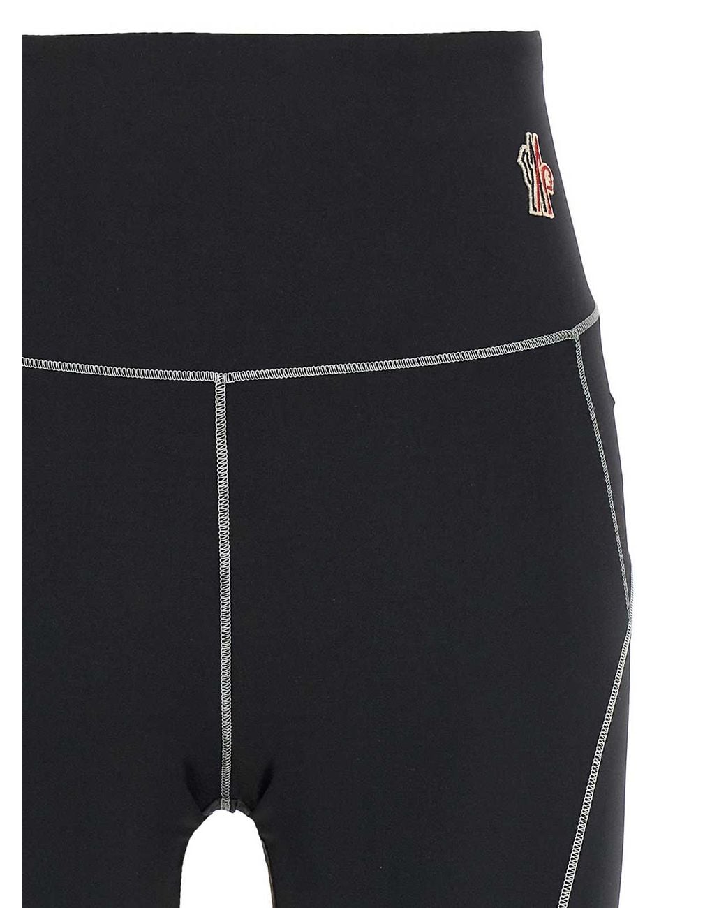 Moncler Black Leggings With Logo