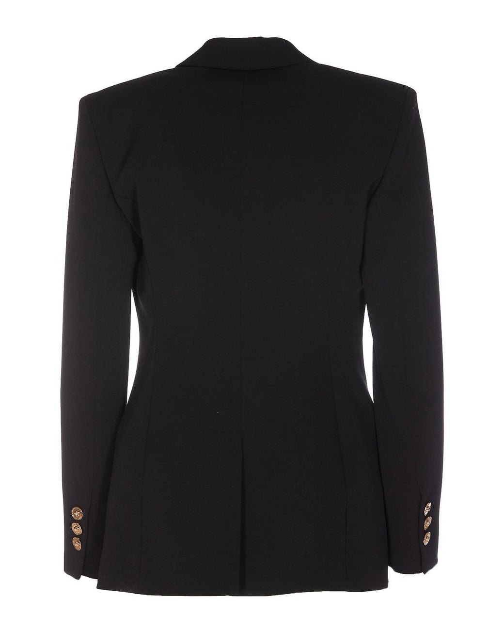 Versace Black Single Breasted Jacket With Reverse Detail