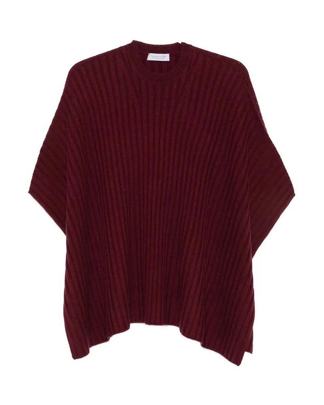 Gabriela Hearst Red Baron Knit Cropped Poncho