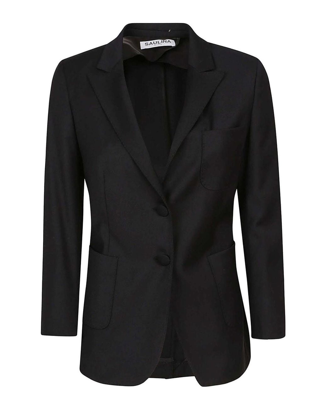 SAULINA Black Adelaide Wool Jacket