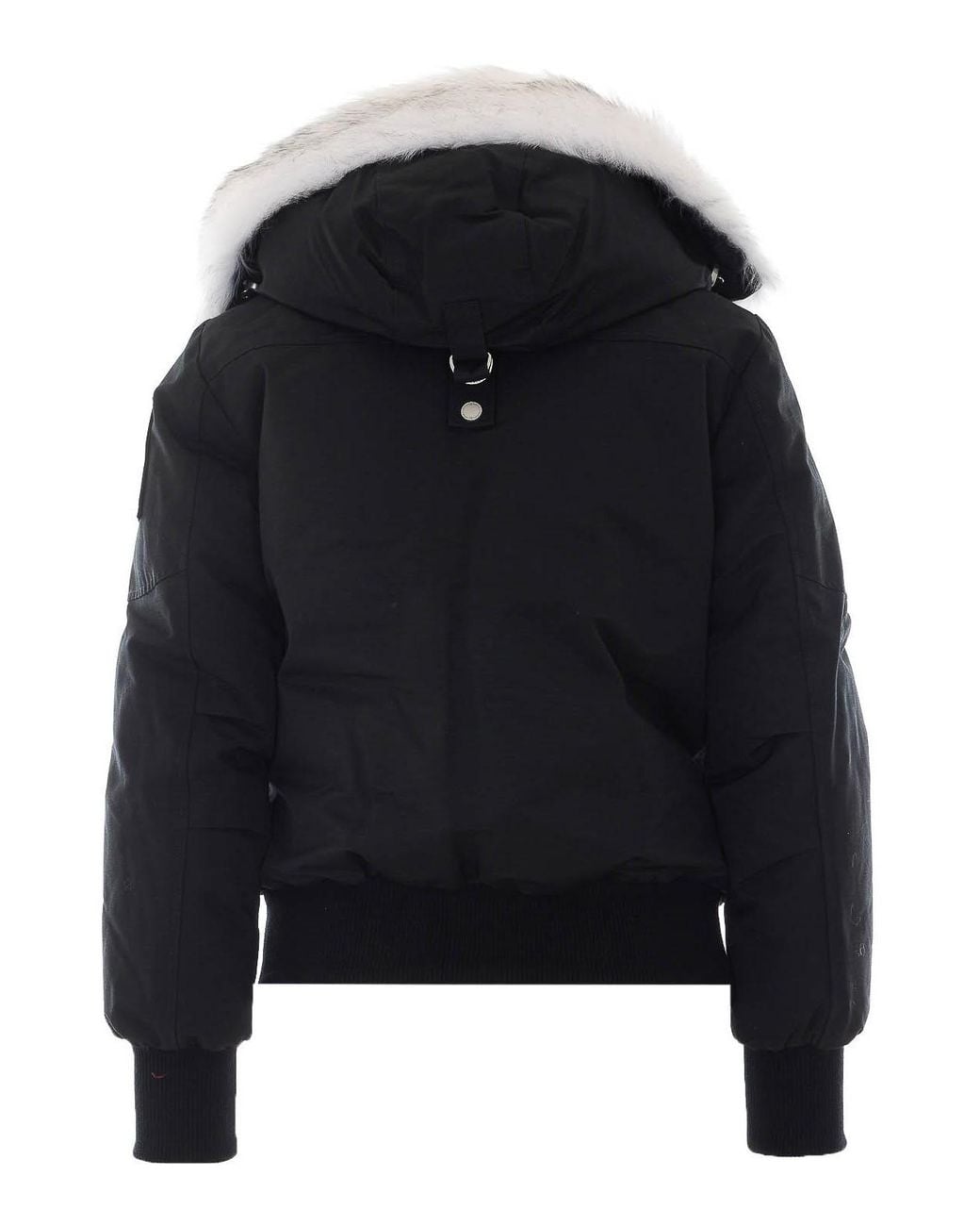 Moose Knuckles Black Down Bomber Jacket