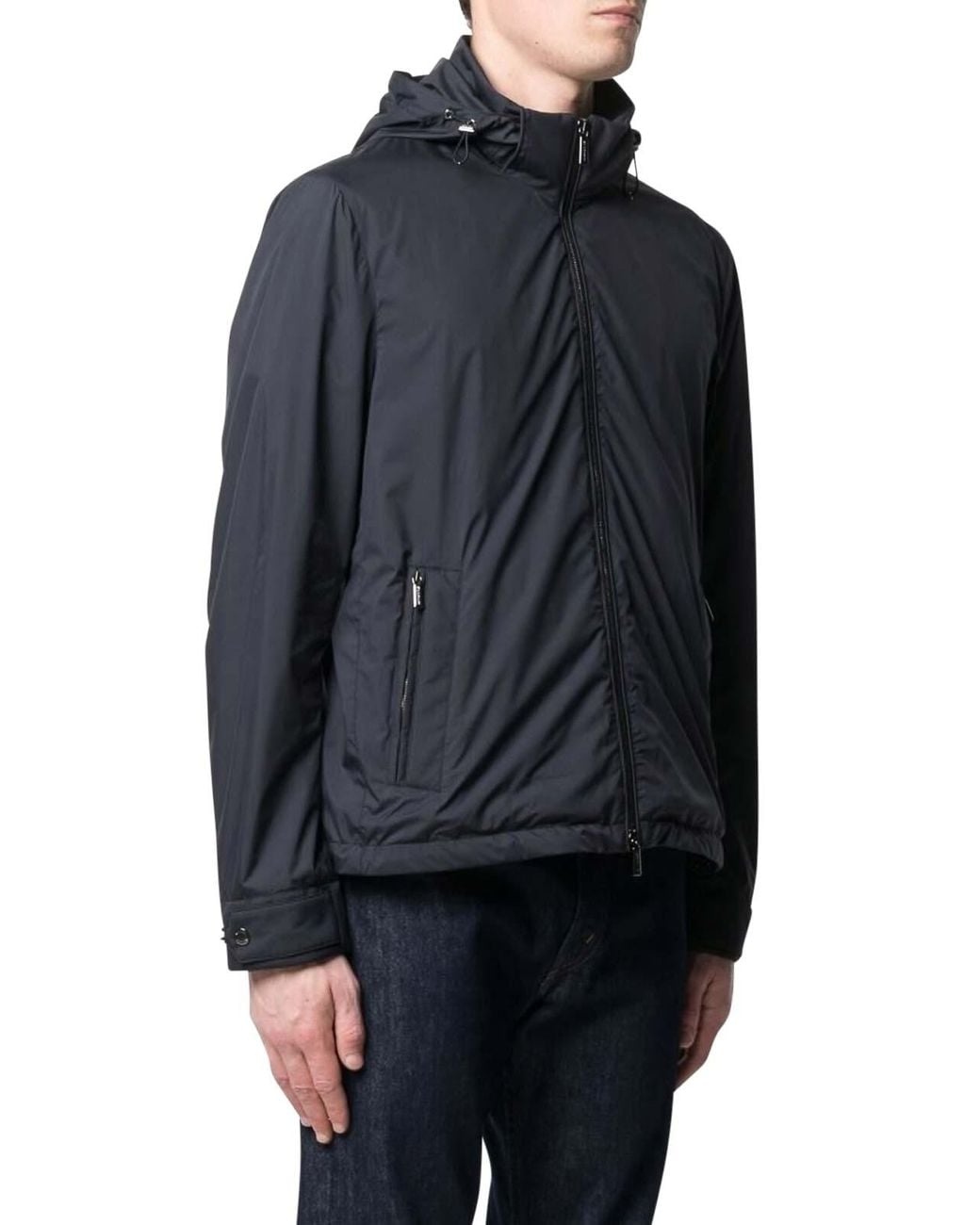 Moorer Blue Jacket With Zip for men