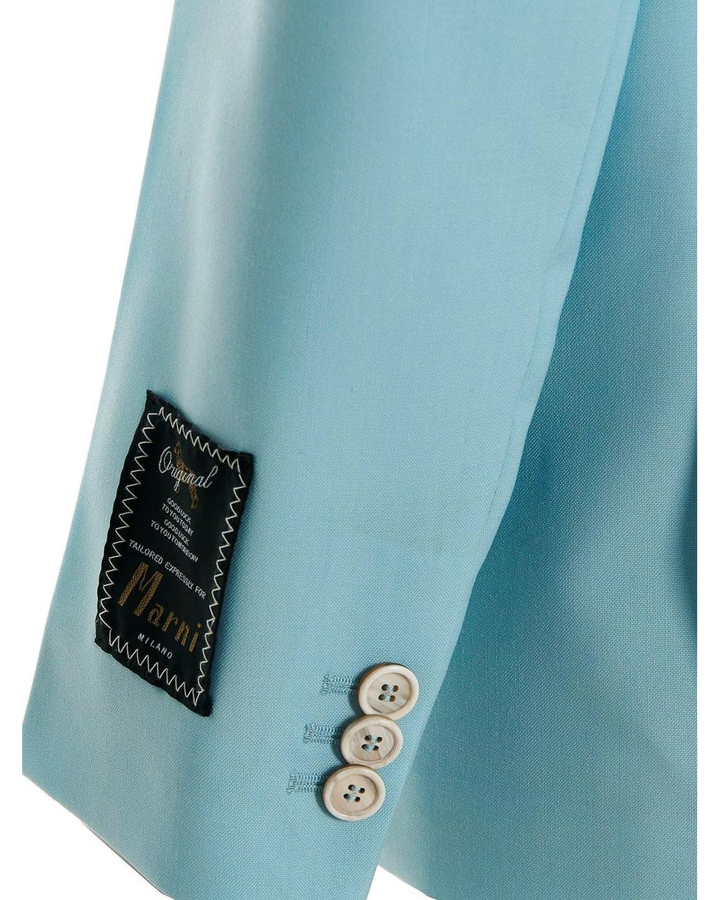 Marni Blue Single-Breasted Blazer Jacket