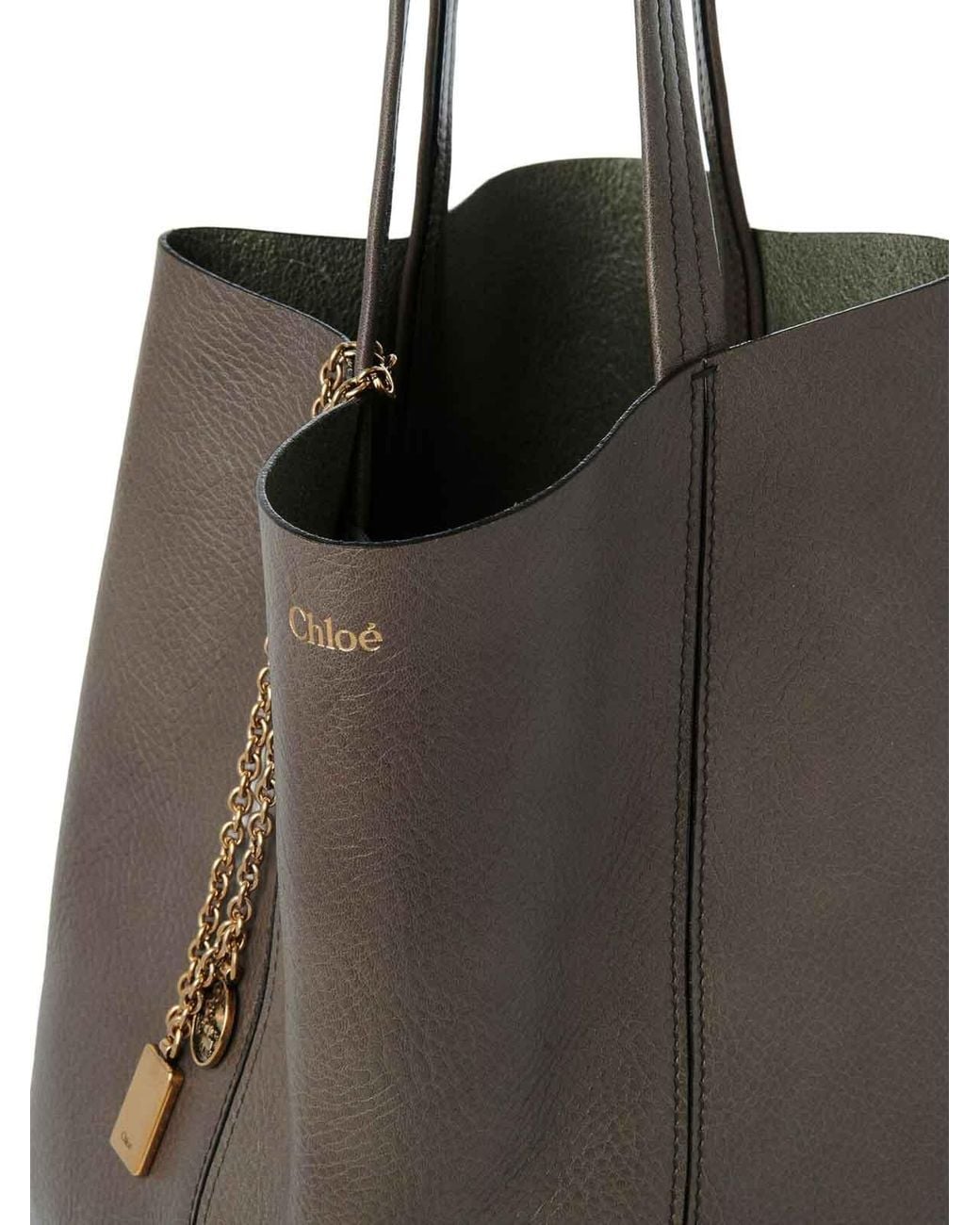Chloé Brown Chlo Spin Tote Bag