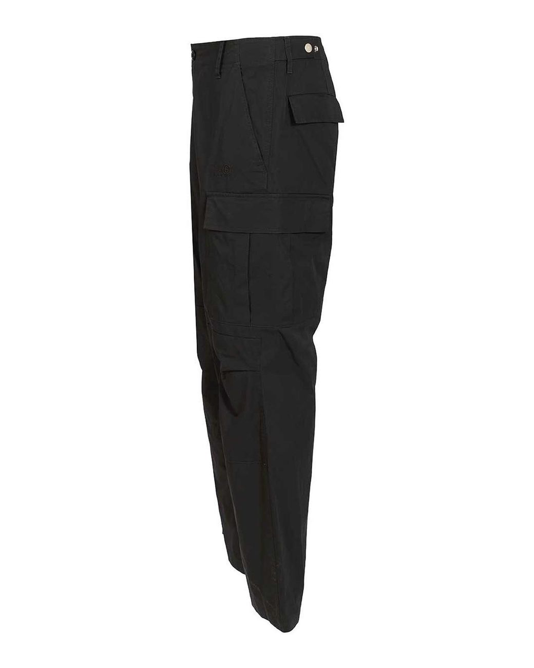 MM6 by Maison Margiela Black Cotton Cargo Pants for men