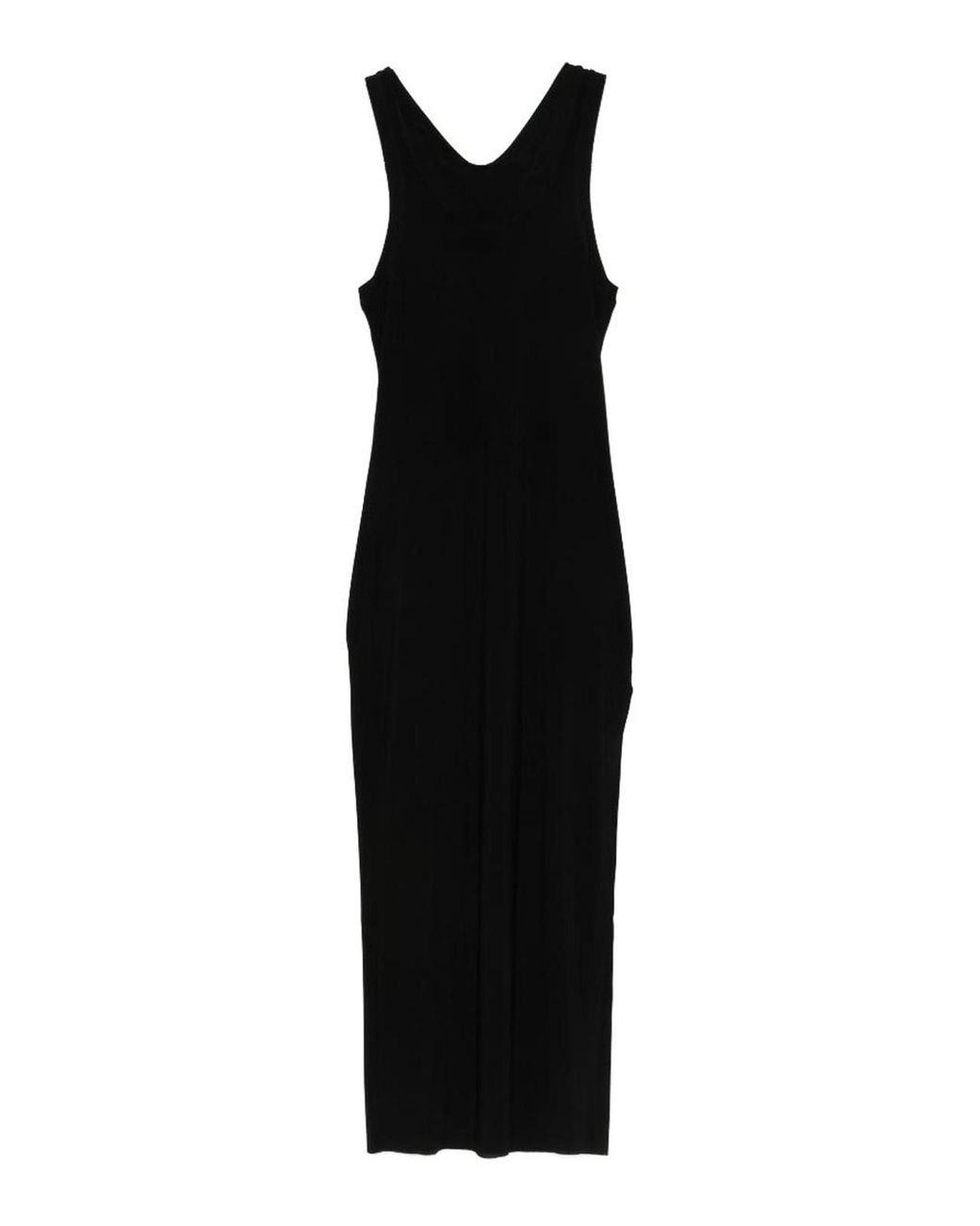 Norma Kamali Black Sleeveless Long Dress With Wide Straps