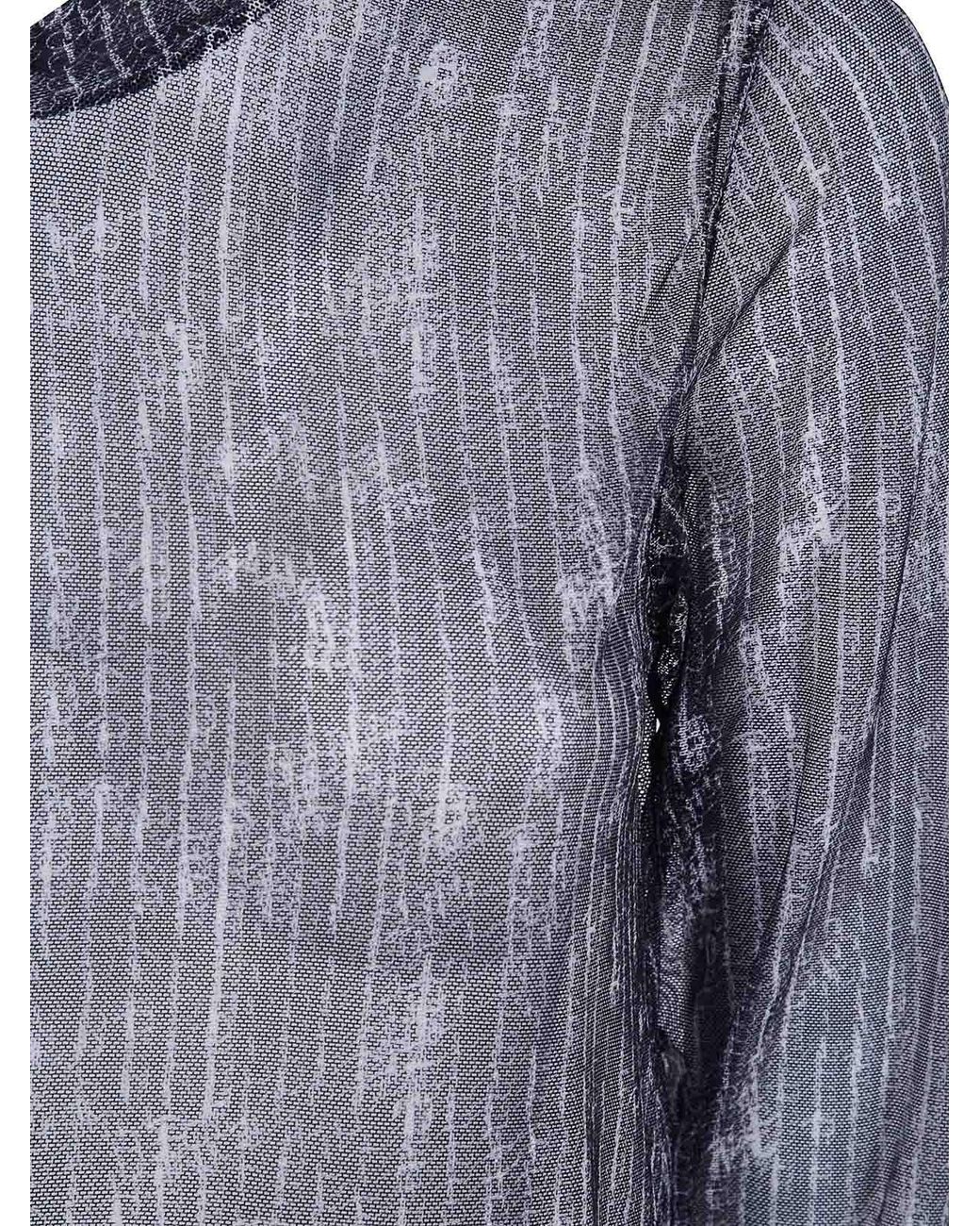 Maria Calderara Gray Loose T-Shirtgraphic Pattern Small Bi