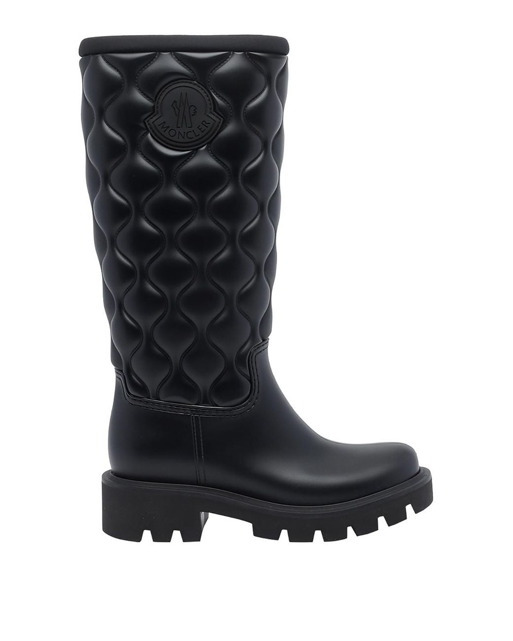 Moncler Black Kickstream High Rain Boots