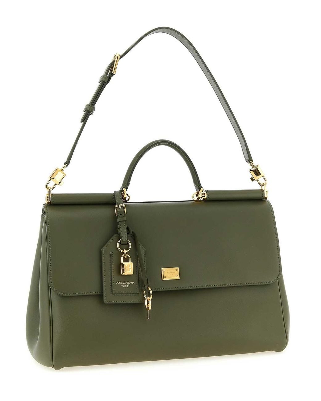 Dolce & Gabbana Green My Sicily Maxi Handbag