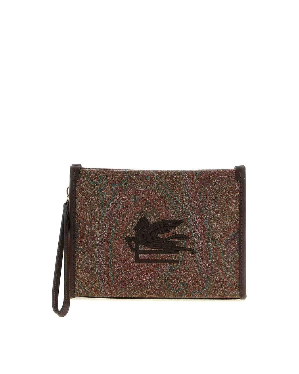 Etro Brown Medium Clutch Bag